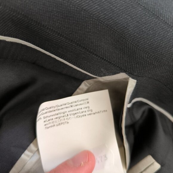 Hugo Boss Vintage Style Wool Pinstriped Al Capone Chicago Retro Blazer 42L - Picture 10 of 11